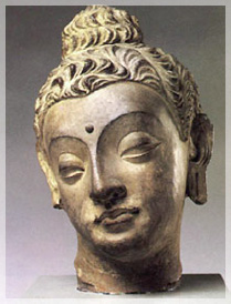Buddha's head; Gandhara style